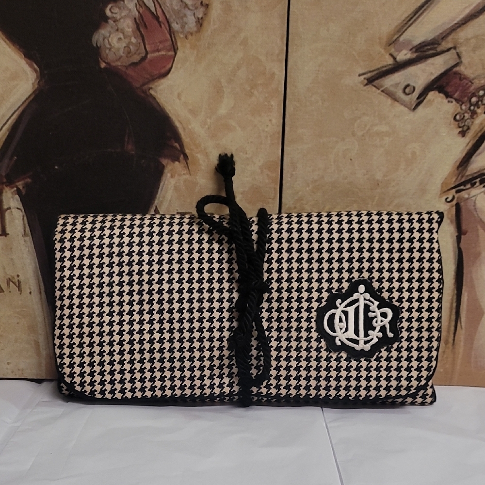 Vintage Christian Dior Rare Houndstooth Tri-fold